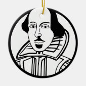 William Shakespeare Keramisch Ornament (Voorkant)