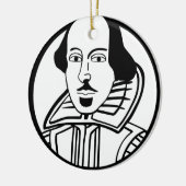 William Shakespeare Keramisch Ornament (Links)