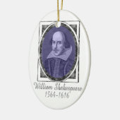 William Shakespeare Keramisch Ornament (Links)