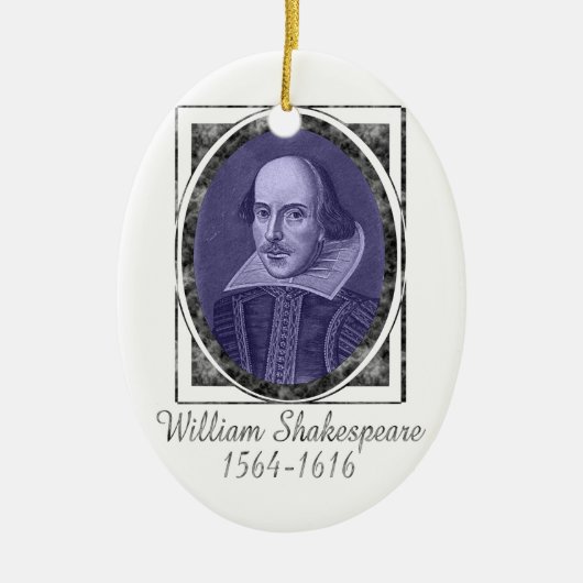 William Shakespeare Keramisch Ornament (Voorkant)