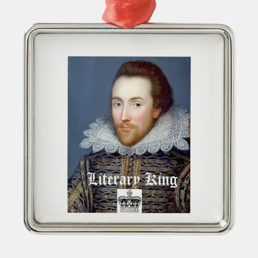  William Shakespeare Kerstornament Metalen Ornament (Voorkant)