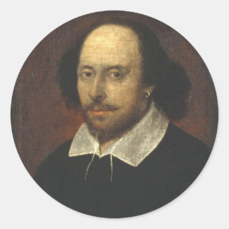 William Shakespeare Kleur Chandos Portrait Sticker