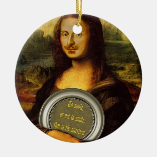 William Shakespeare Parody Keramisch Ornament (Voorkant)