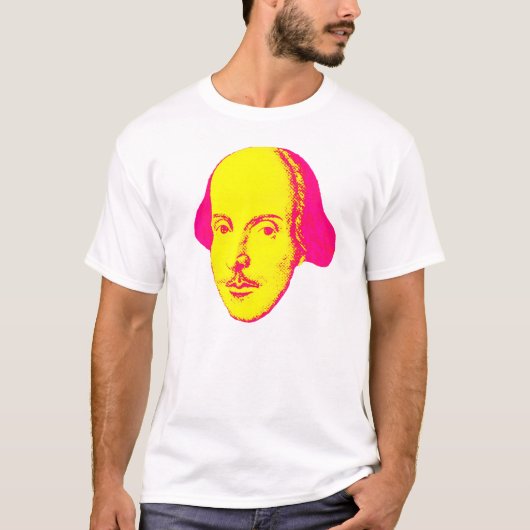 William Shakespeare Pop-Art T-Shirt (Voorkant)
