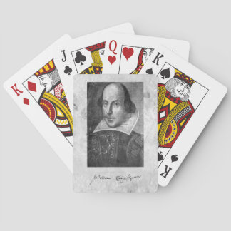William Shakespeare Portrait en Signature Cards Pokerkaarten