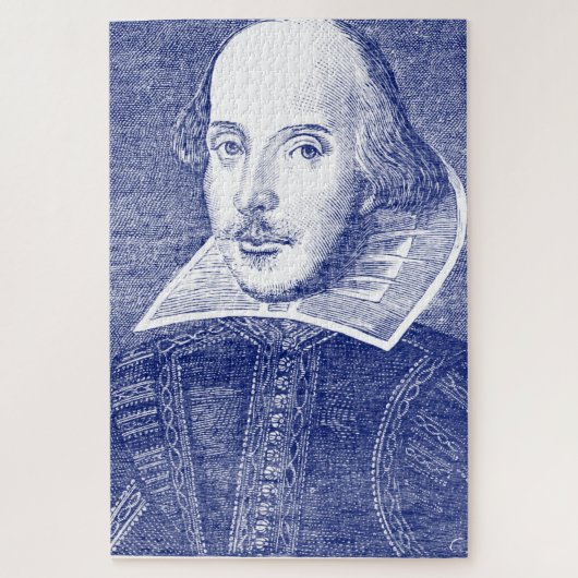 William Shakespeare Portrait uit First Folio Legpuzzel (Verticaal)