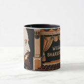 William Shakespeare portretillustratie Goud Mok (Midden)