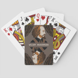 William Shakespeare portretillustratie Goud Pokerkaarten