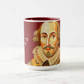 William Shakespeare portretillustratie To Be Of Mok (Midden)