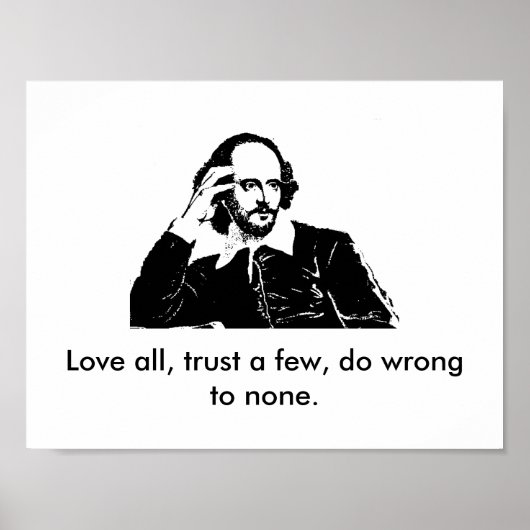 William Shakespeare Poster (Voorkant)