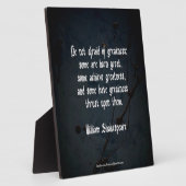 William Shakespeare Quote - Greatness Fotoplaat (Zijkant)