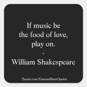 William Shakespeare Quote - Love Vierkante Sticker
