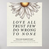 William Shakespeare Quote Poster (Voorkant)