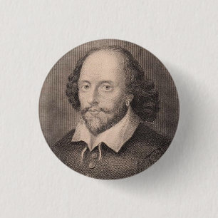 William Shakespeare Ronde Button 3,2 Cm