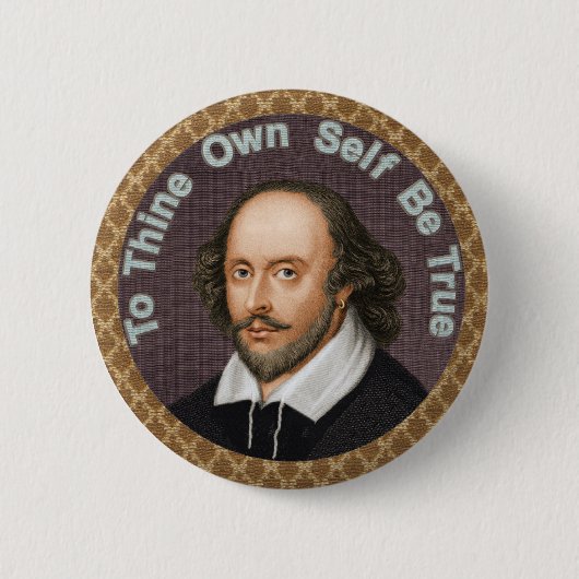 William Shakespeare Ronde Button 5,7 Cm (Voorkant)