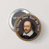 William Shakespeare Ronde Button 5,7 Cm (Voorkant /achterkant)