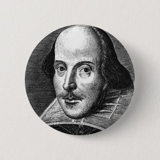 William Shakespeare Ronde Button 5,7 Cm (Voorkant)