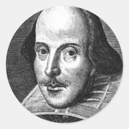 William Shakespeare Ronde Sticker