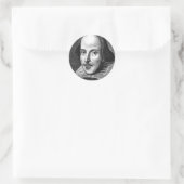 William Shakespeare Ronde Sticker (Tas)