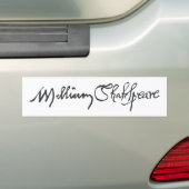 William Shakespeare Signature Bumpersticker (Op auto)