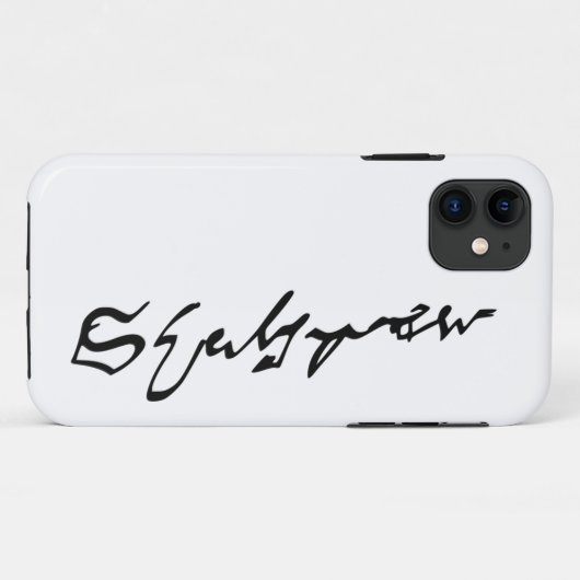 William Shakespeare signatuur Case-Mate iPhone Case (Achterkant (horizontaal))