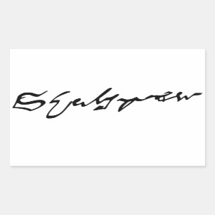 William Shakespeare signatuur Rechthoekige Sticker
