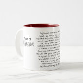 William Shakespeare Sonnet 31 Mug à café à deux to (Devant gauche)