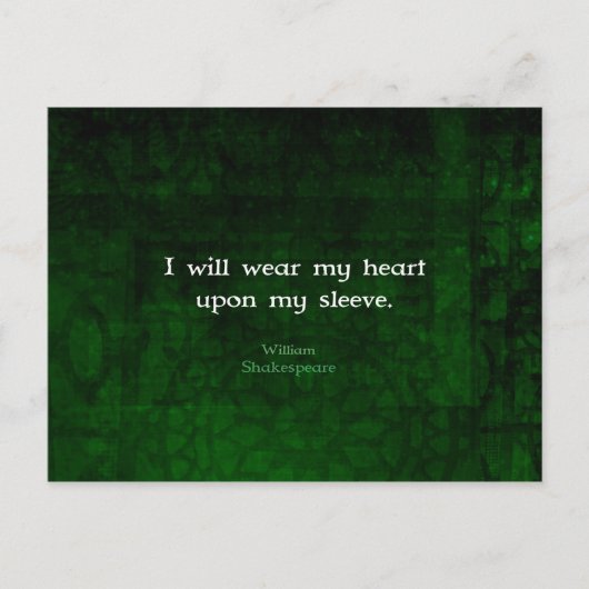 William Shakespeare Whimsical LOVE Quote Briefkaart (Voorkant)