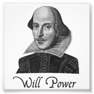 William Shakespeare Will Power Foto Afdruk