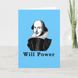 William Shakespeare WILL POWER Tshirts Kaart