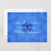 William Shakespeare Wisdom Quotation Gezegde Briefkaart (Voorkant / Achterkant)