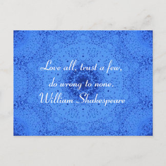 William Shakespeare Wisdom Quotation Gezegde Briefkaart