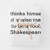 William Shakespeare Wrapping Paper (In situ)