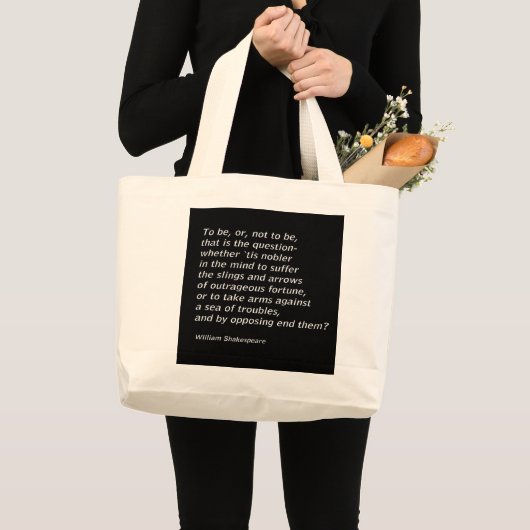 William Shakespeare's "Hamlet" Large Canvas tas (Voorkant (product))