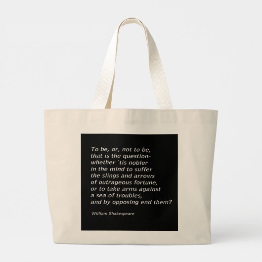 William Shakespeare's "Hamlet" Large Canvas tas (Achterkant)