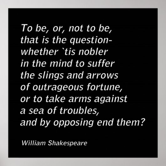 William Shakespeare's "Hamlet" Poster (Voorkant)