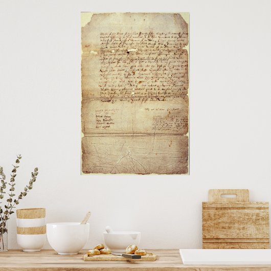 William Shakespeare's Will Poster (Keuken)