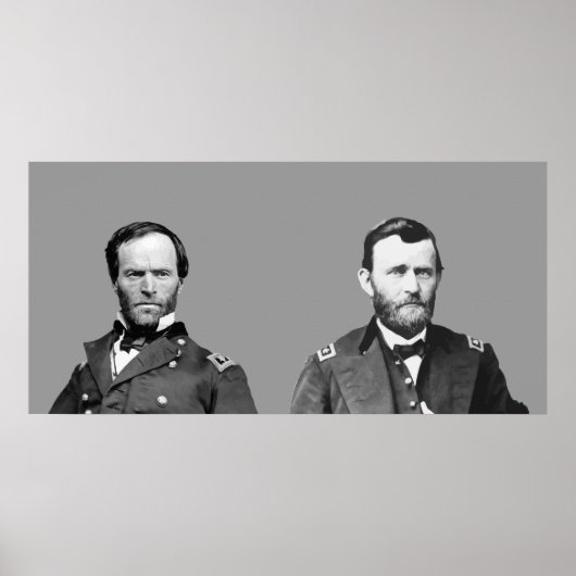William Sherman en U.S. Grant Poster (Voorkant)