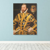 William Somerset 3rd Earl of Worcester Canvas Afdruk (Insitu (Houten vloer))