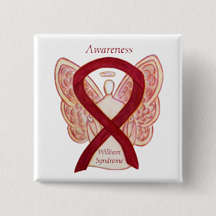 William Syndrome Angel Awareness lintpennen Vierkante Button 5,1 Cm