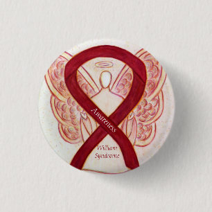 William Syndroom Engel Bewustzijns Lint Spelden Ronde Button 3,2 Cm