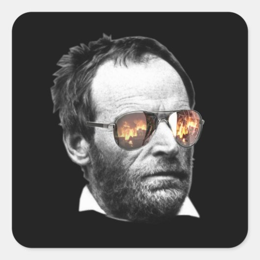 William T. Sherman Watches Atlanta Burn - Sticker (Devant)