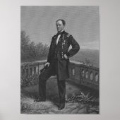 William Tecumseh Sherman Engraved Portrait Poster (Voorkant)