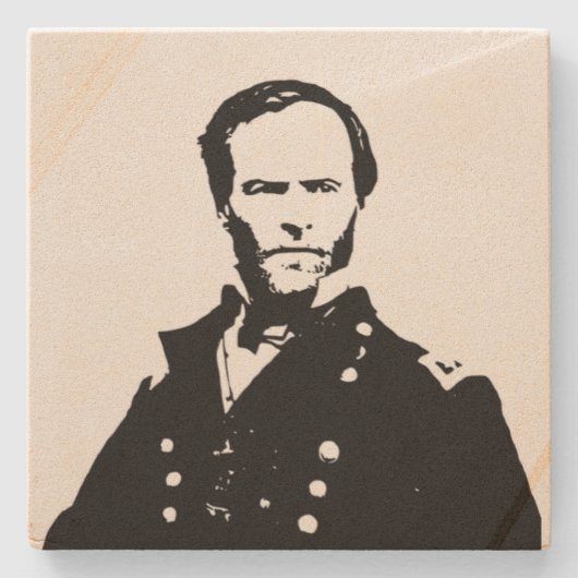 William Tecumseh Sherman Stone Onderzetter (Voorkant)