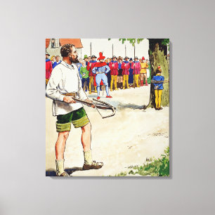 William Tell, van 'Peeps in het verleden', publici Canvas Afdruk
