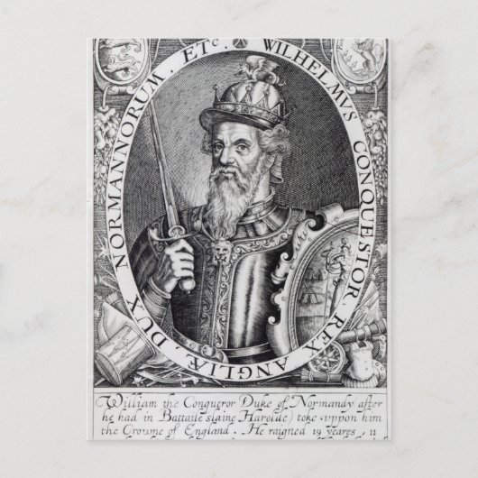 William the Conqueror, 1618 Briefkaart (Voorkant)