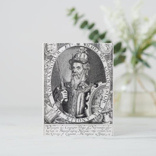 William the Conqueror, 1618 Briefkaart (Staand voorkant)