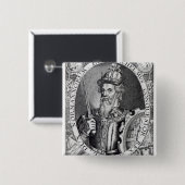 William the Conqueror, 1618 Vierkante Button 5,1 Cm (Voorkant /achterkant)