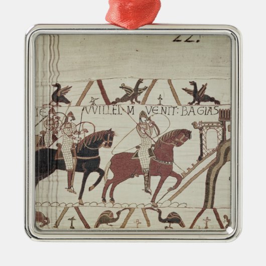 William the Conqueror komt bij Bayeux aan Metalen Ornament (Voorkant)