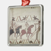 William the Conqueror komt bij Bayeux aan Metalen Ornament (Links)